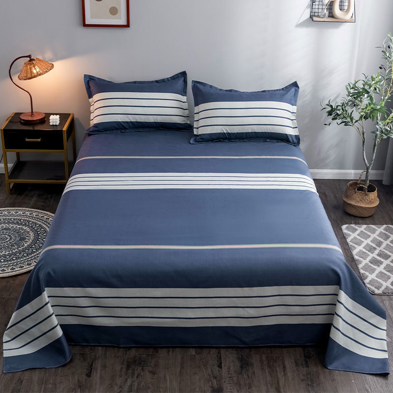 Washed Cotton Hostel Bed Sheets: Durable and comfortable sheets designed for students, perfect for hostel living.