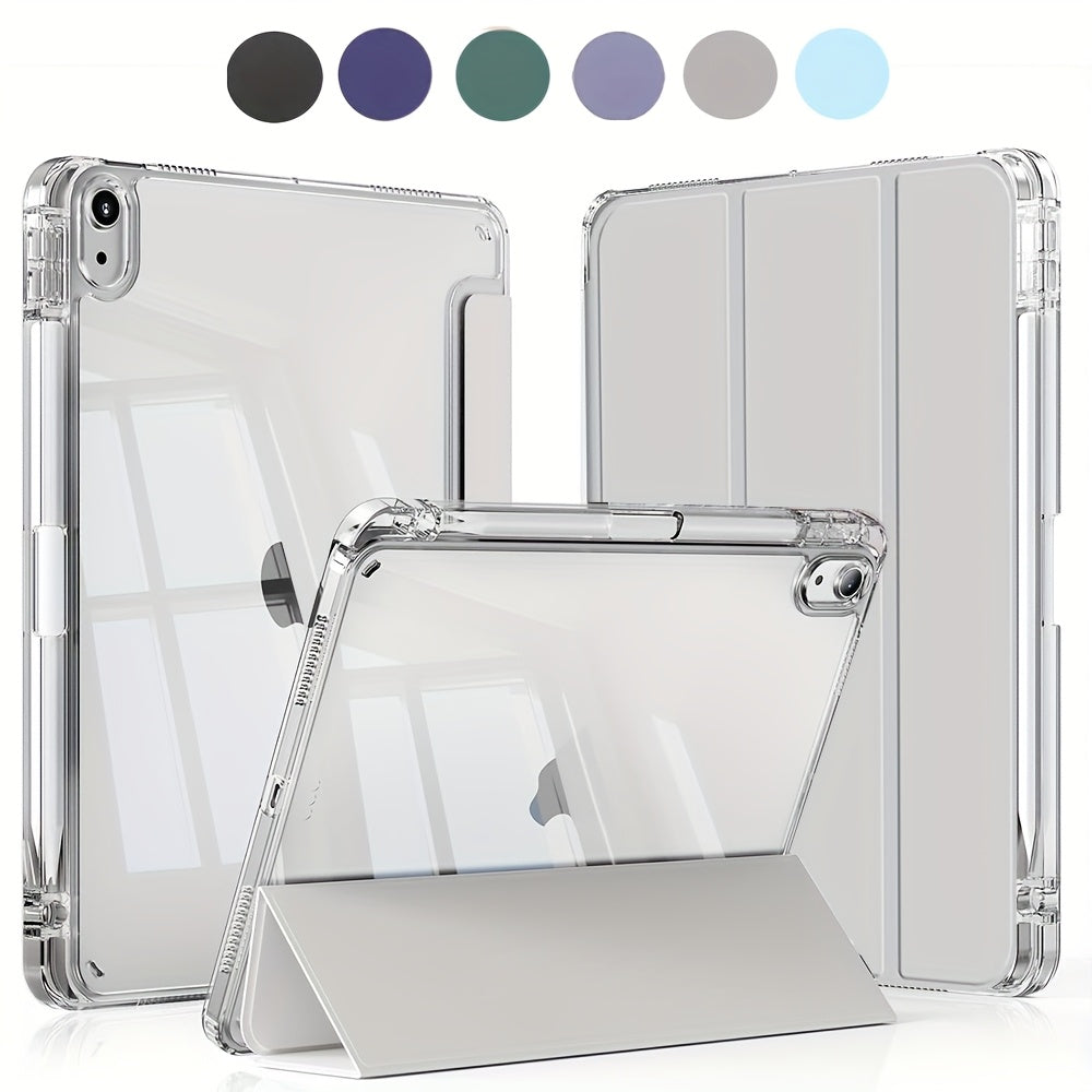 for iPad (A16) 27.94cm 2025 Smart Case with Pencil Holder - Auto Sleep/Wake, Lightweight Acrylic Hybrid Shell, Non-Slip, Scratch , with Inner Pocket and Stylish Design for Latest for iPad Models, Durable for iPad