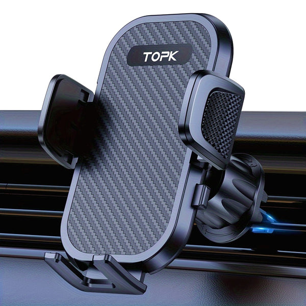 TOPK D42-G Car Phone Holder Mount, Upgraded Metal Hook Cell Phone Holder for Car Air Vent Compatible with All Phones