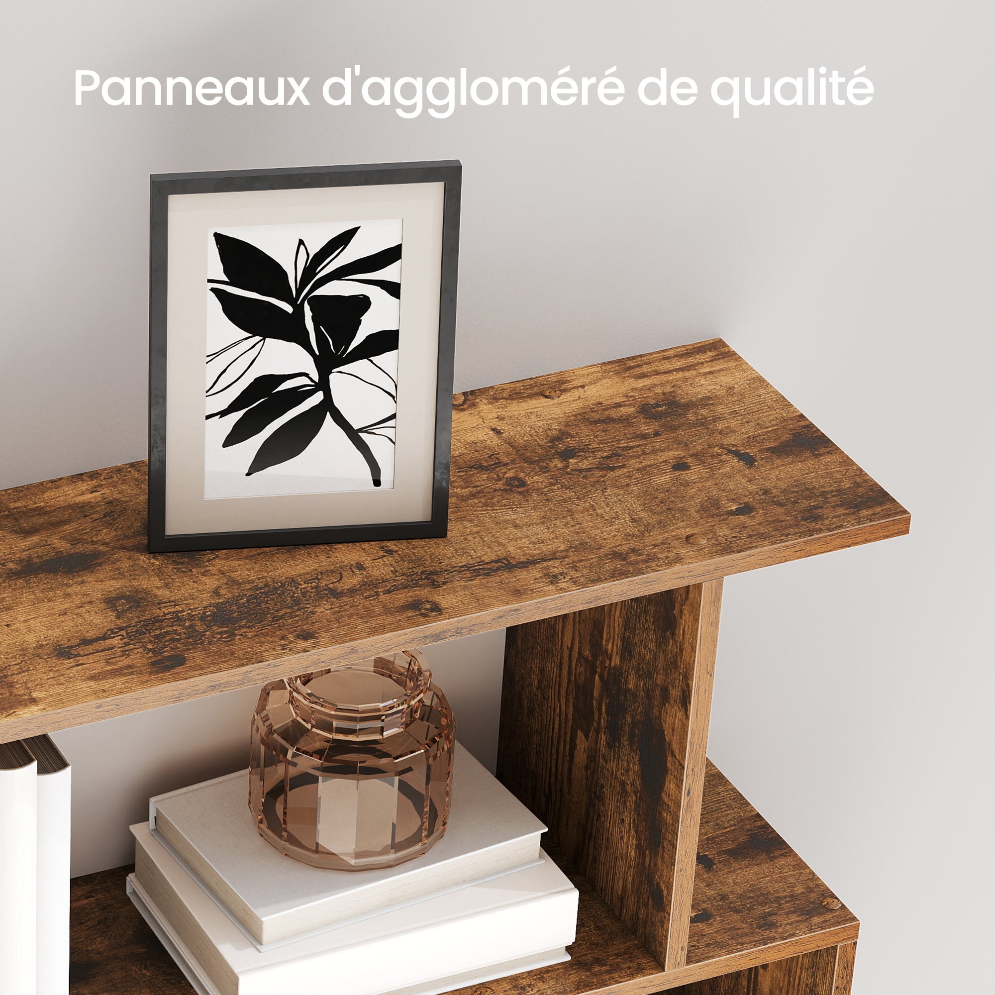 Bookshelf, 5-Tier Bookcase, 24 x 90 x 159 cm, Storage Shelf with Open Compartments, for Living room, Bedroom, Office