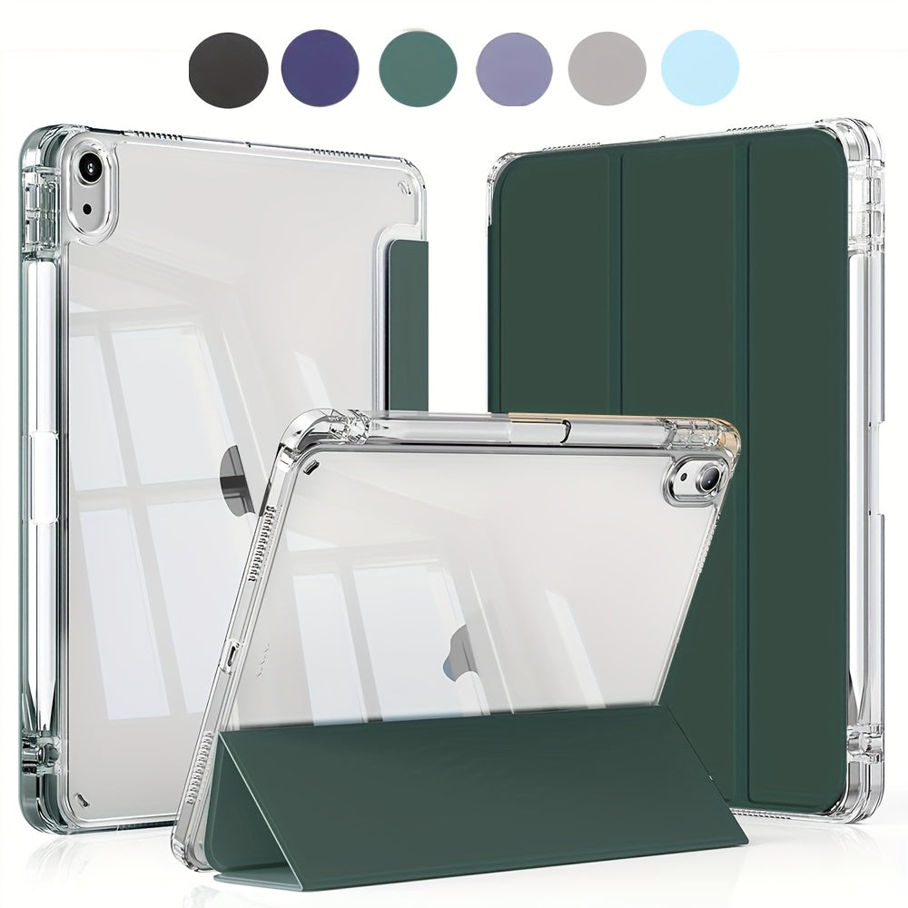 for iPad (A16) 27.94cm 2025 Smart Case with Pencil Holder - Auto Sleep/Wake, Lightweight Acrylic Hybrid Shell, Non-Slip, Scratch , with Inner Pocket and Stylish Design for Latest for iPad Models, Durable for iPad
