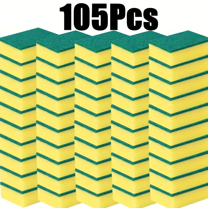 [Durable Dish Sponge] Durable Double-Sided Cleaning Dish Sponge - High-Quality Kitchen Scrubber with Textured Surface for Efficient Dishwashing, Includes Storage Case & Dish Soap