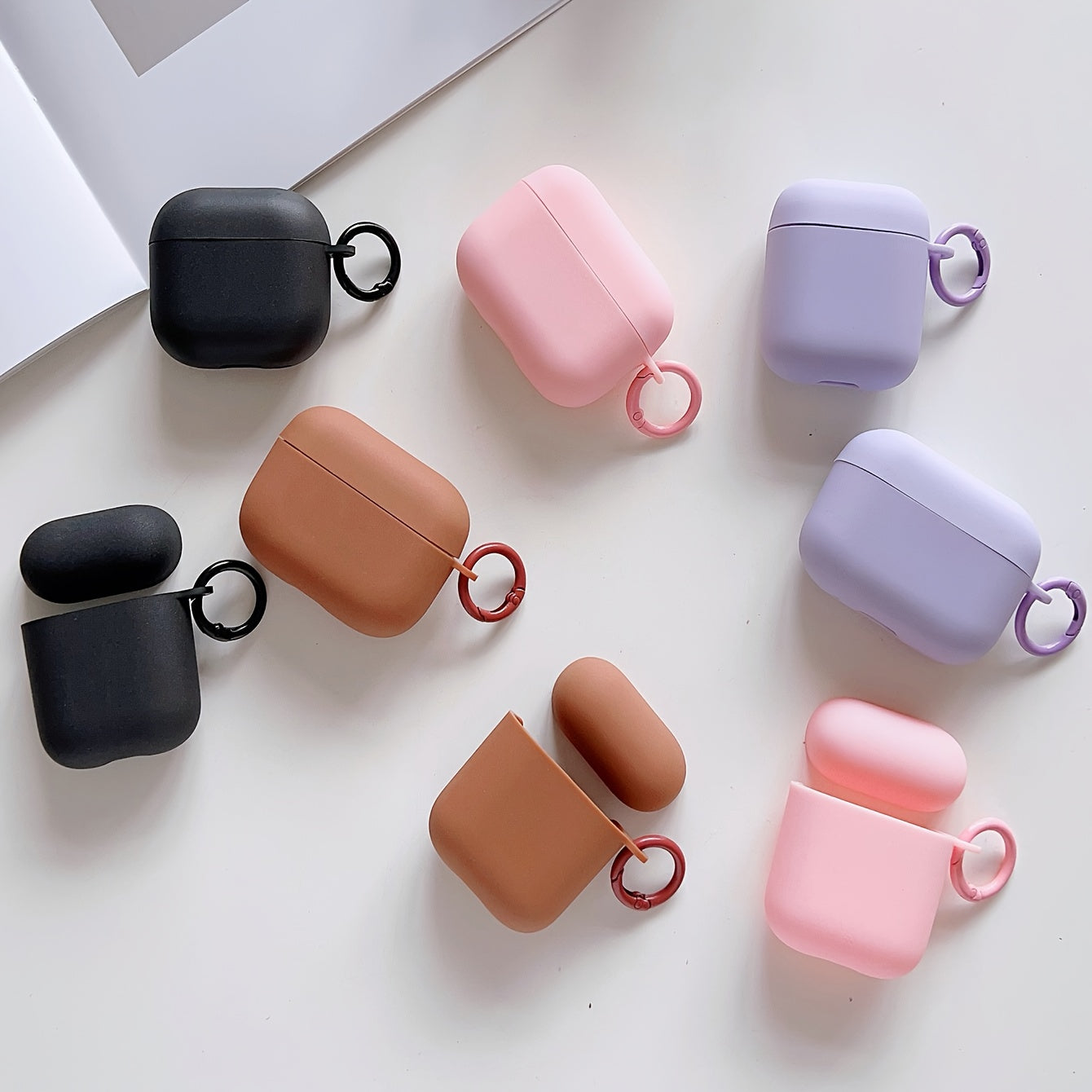 Solid Color Soft Protective Case – Compatible with AirPods 2/Pro 2/Pro 3/4th Gen