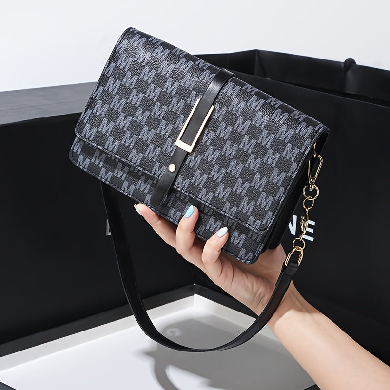 Elegant Black Synthetic Leather Single Shoulder Bag with Detachable Crossbody Strap & Magnetic Closure - Tassel Accents, Golden-Tone Hardware, Versatile for Casual & Formal Occasions