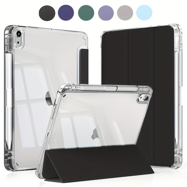 for iPad (A16) 27.94cm 2025 Smart Case with Pencil Holder - Auto Sleep/Wake, Lightweight Acrylic Hybrid Shell, Non-Slip, Scratch , with Inner Pocket and Stylish Design for Latest for iPad Models, Durable for iPad