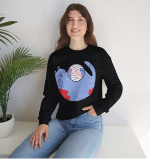 Round Neck Loose Autumn And Winter European And American Printed Sweatshirt