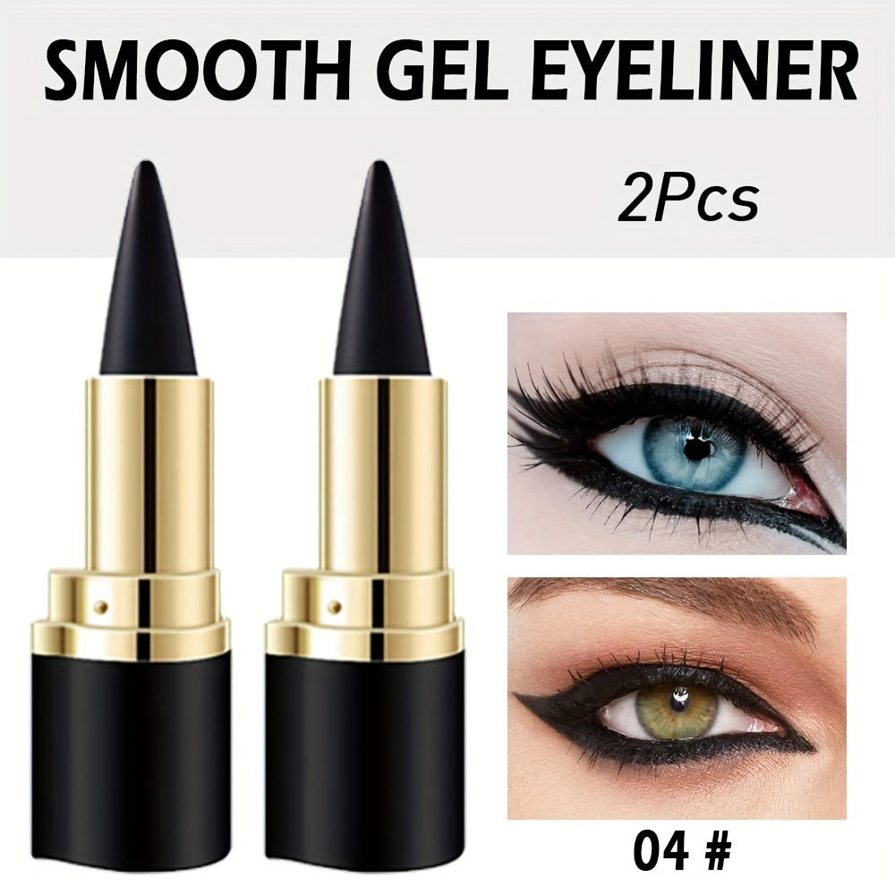 Easy-Glide Matte Black/2-Pack Eyeliner & Eyeshadow/Stunning Cat Eye & Smoky Looks/Perfect for Halloween & Everyday Glam/Halloween Makeup