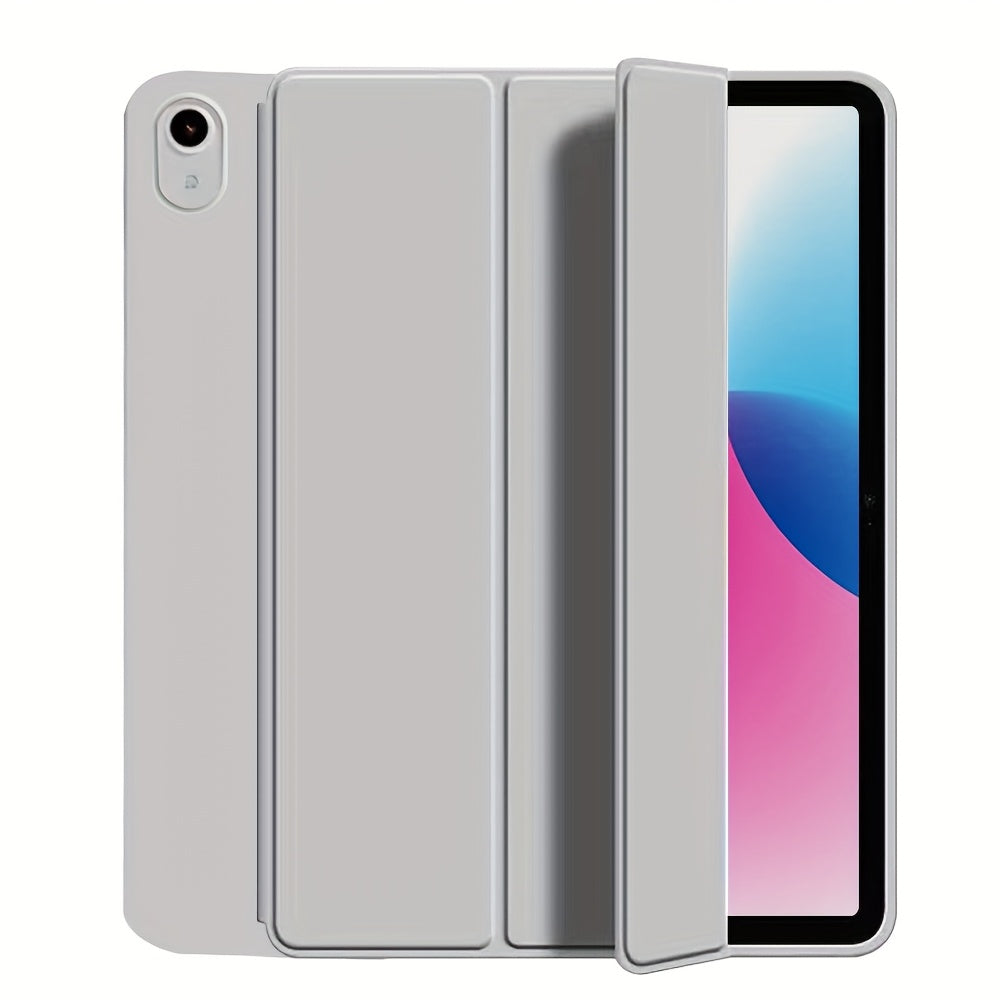 For iPad 11th Gen/10th/9th/8th/7th/6th/5th/ Air 1/2/3/Pro 9.7/10.5 Slim Tri-Fold Stand Case with Pencil Holder - Auto Sleep/Wake, Adjustable Stand, Lightweight Soft TPU Cover, Modern Travel Case For A16, Auto Sleep/wake Featu