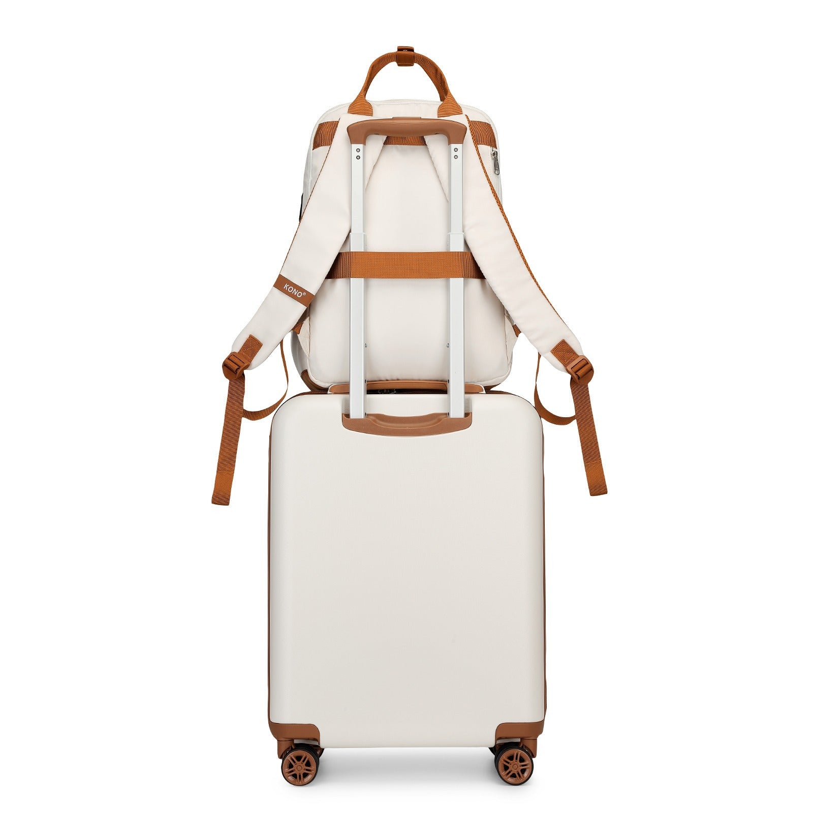 3-Piece Travel Suitcase Set: 20-Inch Stylish Hard Shell ABS+PC Cabin Suitcase, Plus a Multi-Compartment Backpack with a Small Pouch - Ideal for Trendy and Organized Travelers