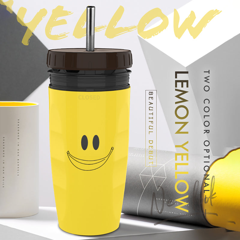 PROKTH Twizz Travel Mug: Unique Twist Leak-Proof Design, Lidless Silicone Membrane Twist Sippy Cup, 12 Ounce Double Walled Insulated Mug for Children and Students