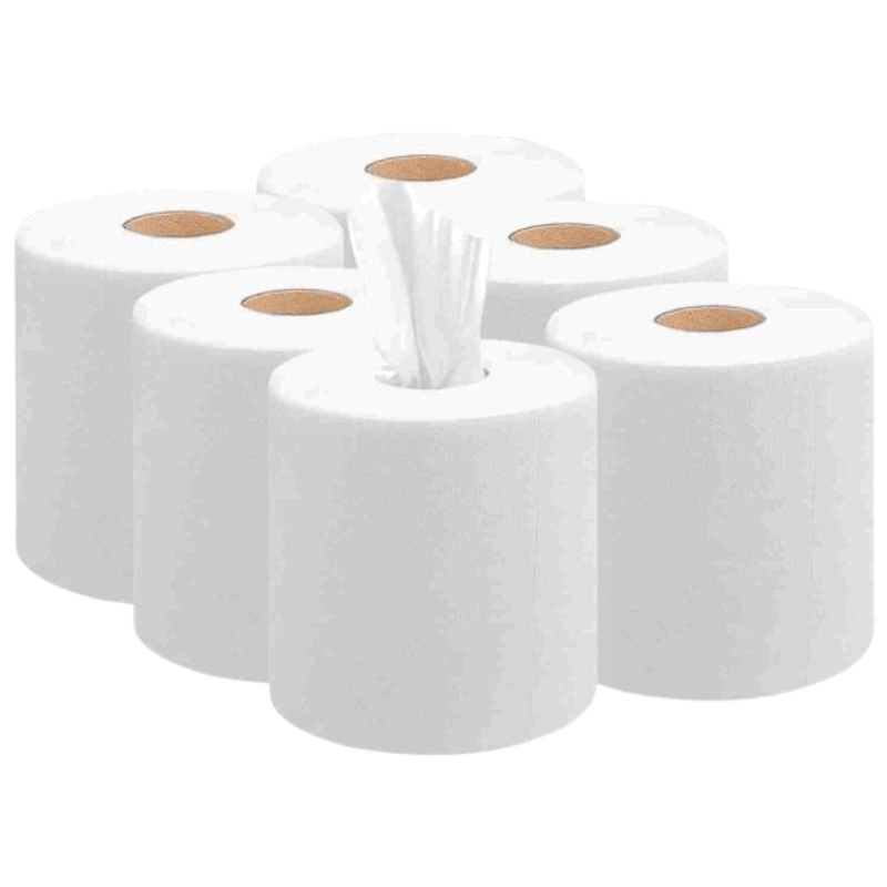 White Centrefeed Kitchen Rolls 6/12/18/24-pack White Paper Towels 2 Ply Embossed Paper Towels, Strong & Absorbent Home & Kitchen Rolls, White, Multi-Fold Double Layer Tissue Roll, Household Cleaning Suppliers, White Centrefee