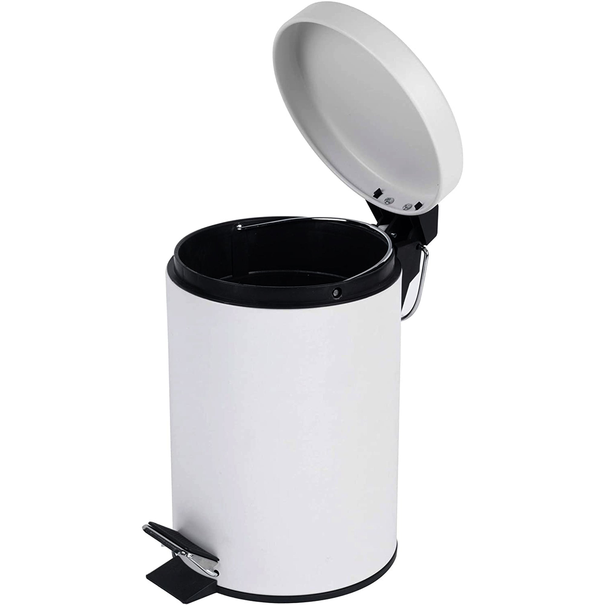 3 Litre Pedal Bin, Bathroom Bin for Rubbish and Waste-Stainless Steel Small Toilet Bin, Inner Removable Plastic Bucket-Ideal Size for Bedroom Toilet Waste