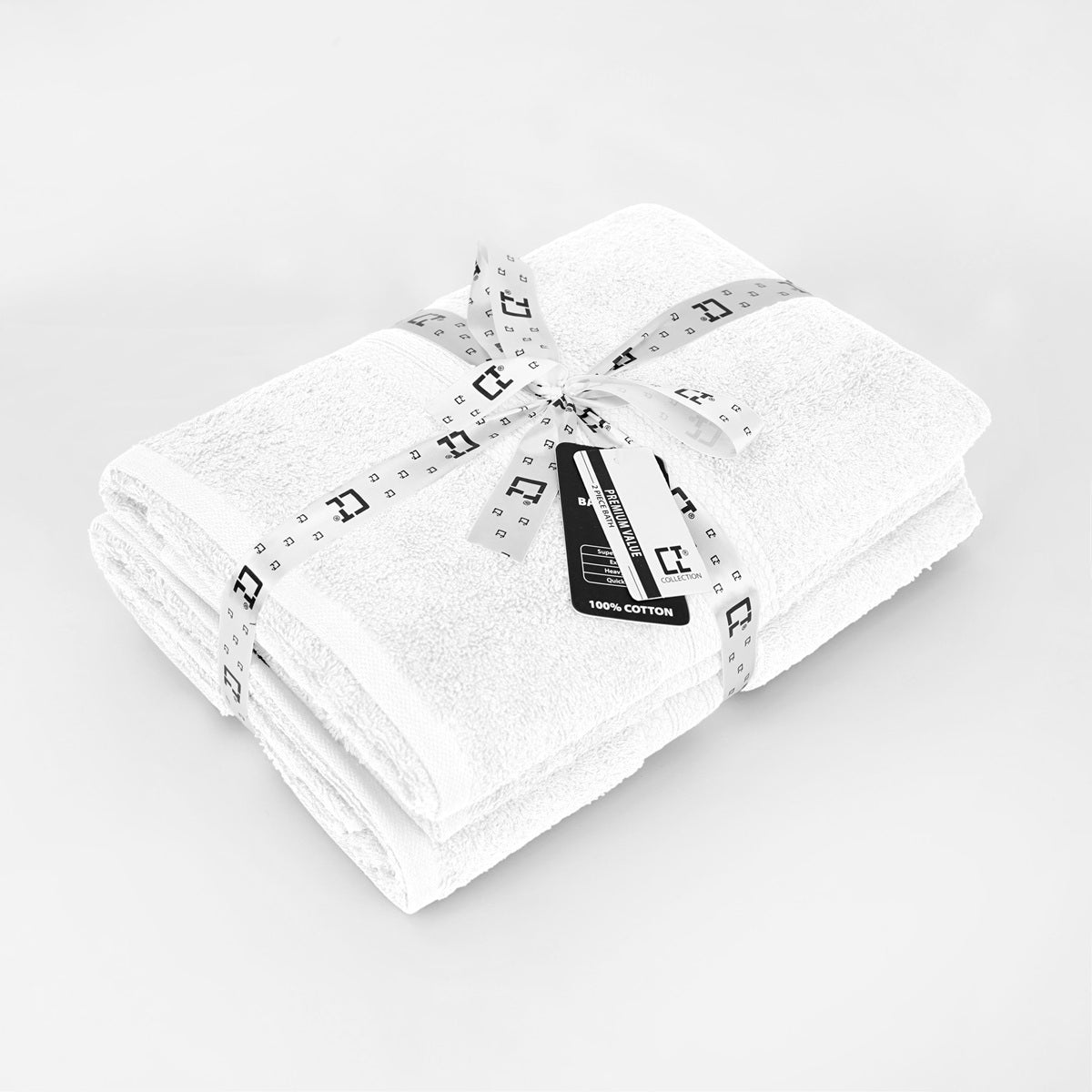 Large Bath Towel 2-Pack – 100% Cotton – Soft, Absorbent & Quick-Drying – 70x130 cm