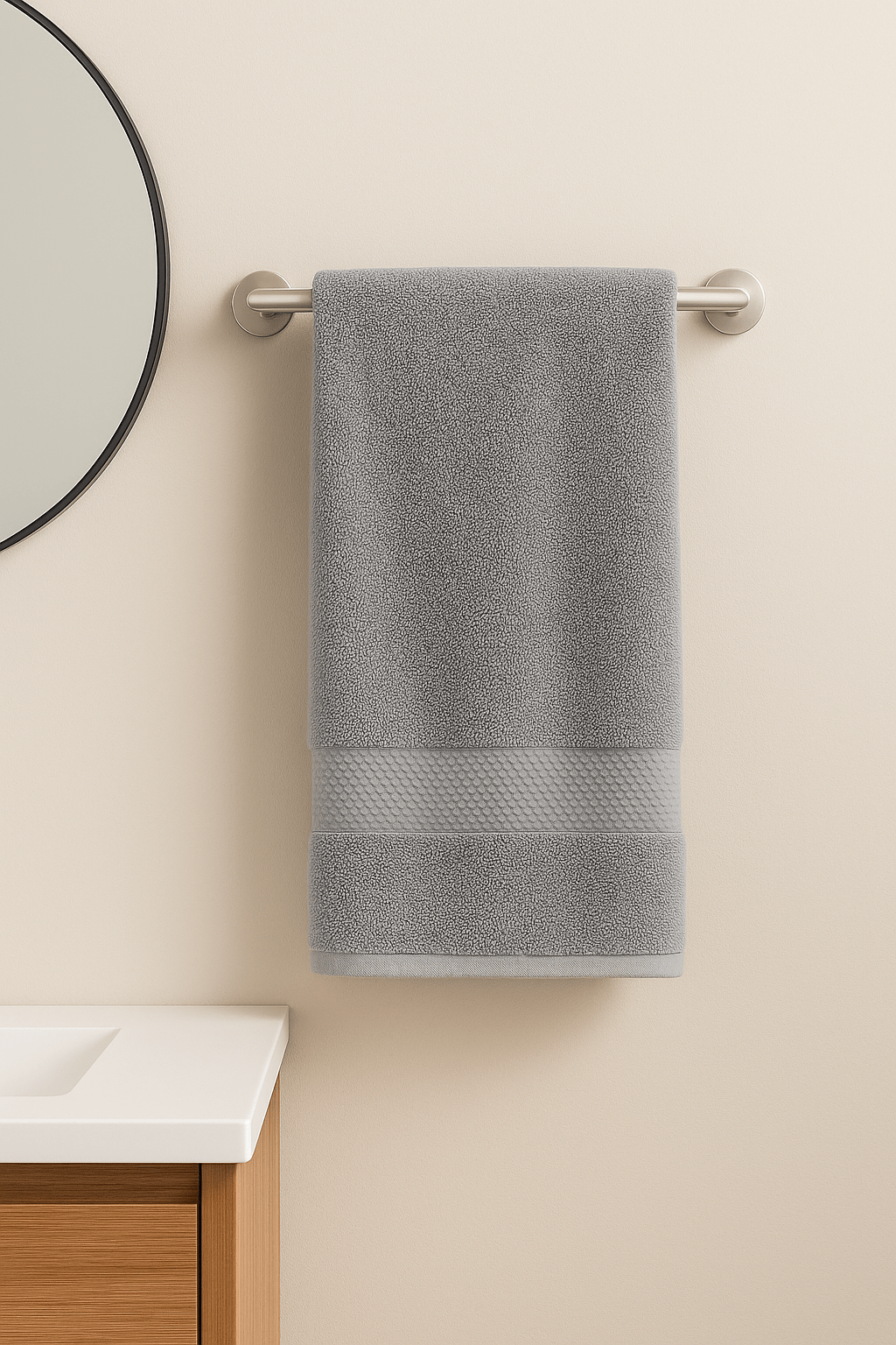 8Pack Towel Set Includes 4 Face Towels, 2 Hand Towels, and 2 Bath Towels 100% Cotton Super Soft Highly Absorbent & Durable Ideal for Bathroom Hotel Spa Gym Beach or Home Use Grey & Black