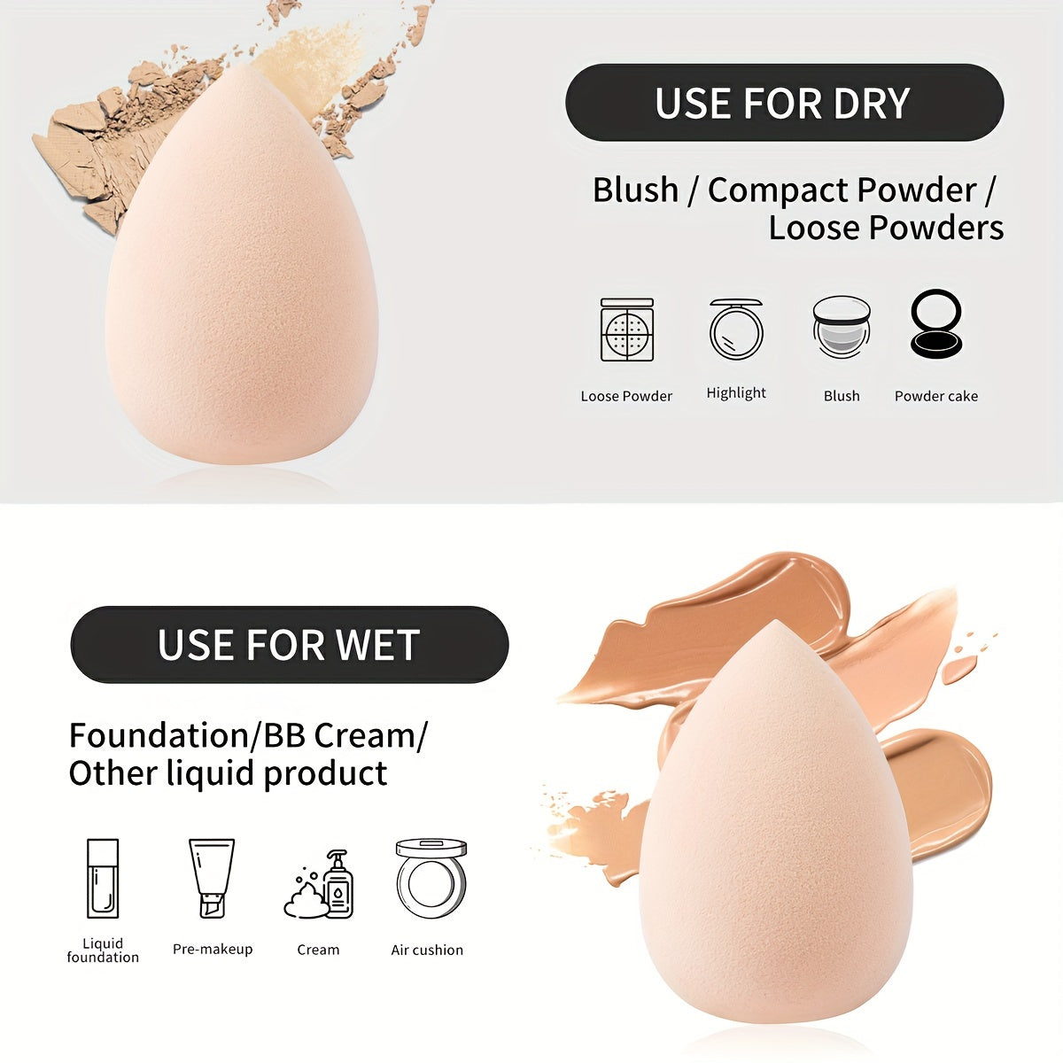 18-pack Professional Makeup Brush Set Including a Velvet Bag And a Medium-Sized Beauty Sponge. Features Soft Bristles for Foundation, Eyeshadow, Blending, Concealer, And Eyeliner Brushes. A Skin-Friendly Puff Combination, Per