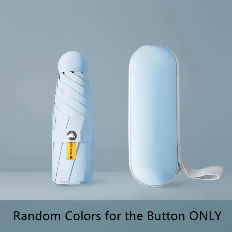 Six-Rib Capsule Pocket Umbrella – Compact, Portable, Lightweight Mini Umbrella for Men, Women & Kids, Windproof and Easy to Carry