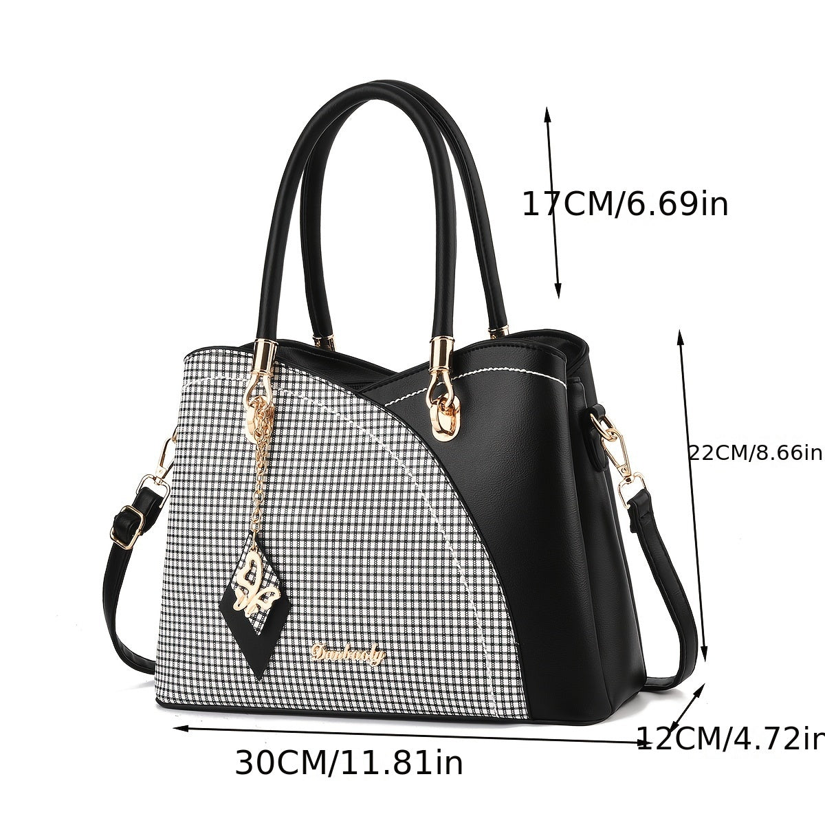 Elegant Women’s Two-Tone PU Handbag – Large-Capacity Fashion Satchel with Shoulder Strap