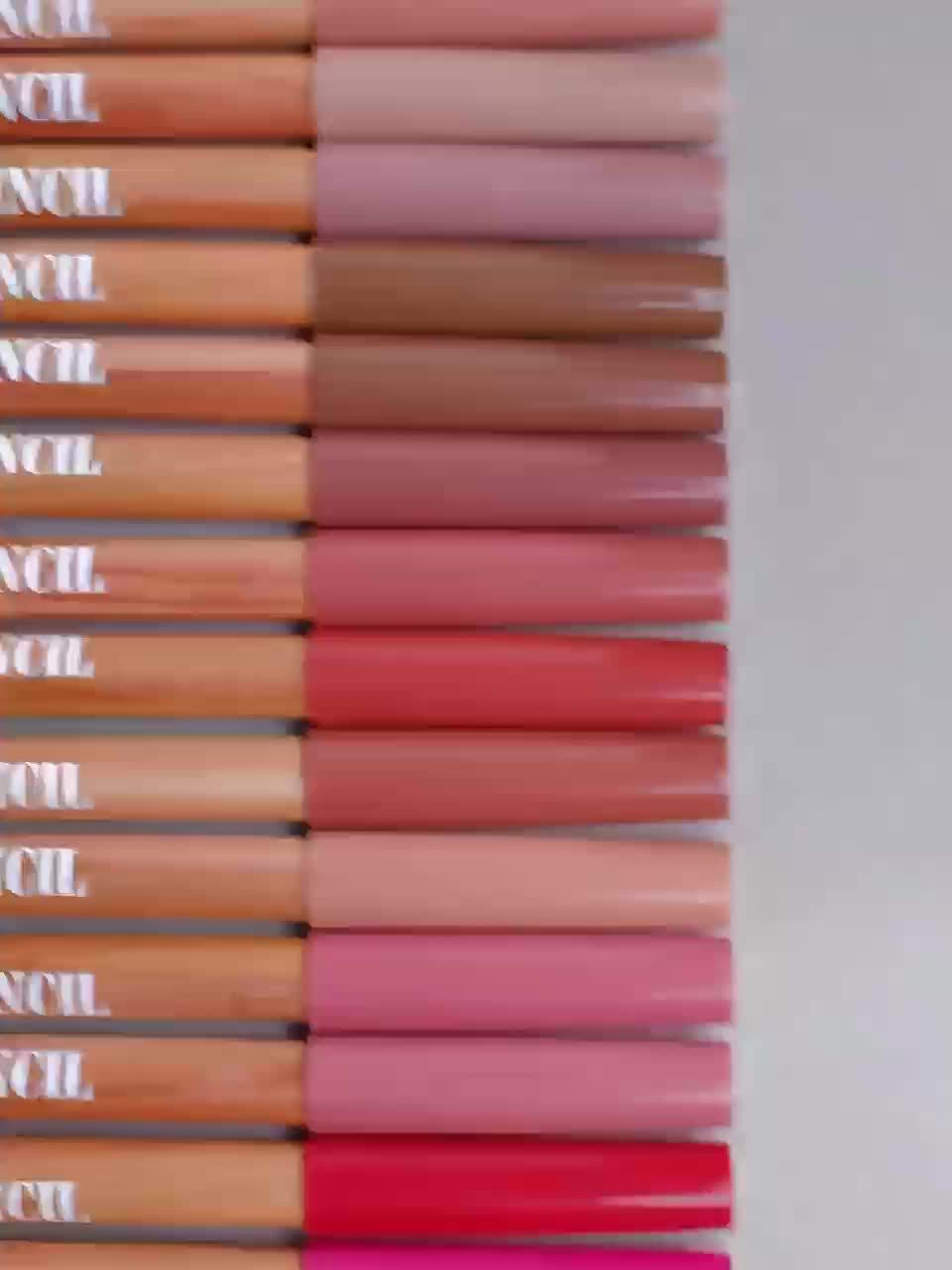 Face Secret Lip Liner - Long-Lasting Matte Lip Pencil with Natural Oak Brown, Pink, Red, Berry, Coral, Nude, Golden, Green, Purple, Orange