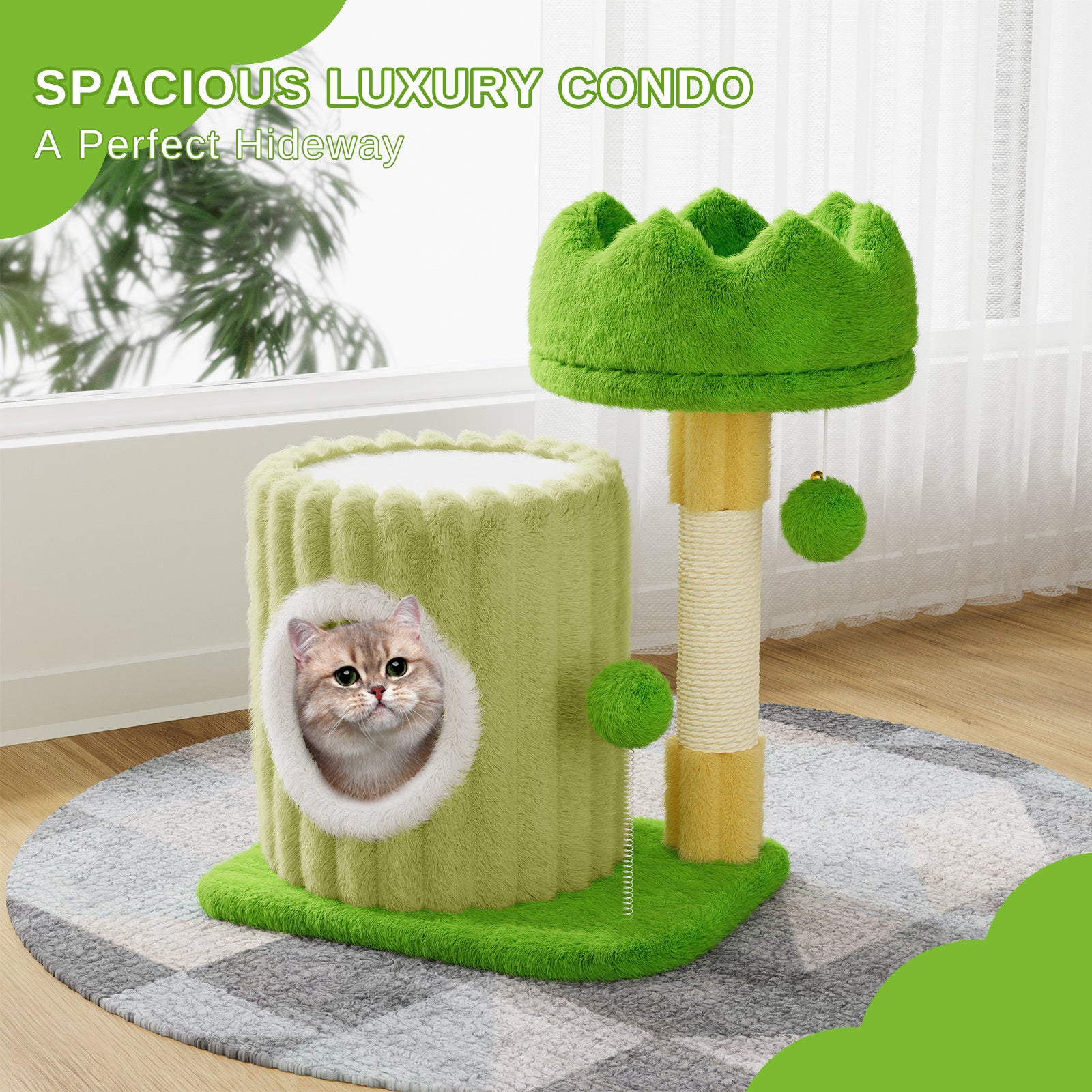 Dogat 53cm Premium Cat Tree Tower Activity Center - Spacious Large Playing House Condo for Feline Rest & Sleep - Ideal for Active Cats!