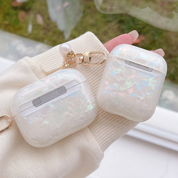 Colorful Shell Pattern Case – Soft Split Cover for AirPods 4/Pro 2/3rd Gen