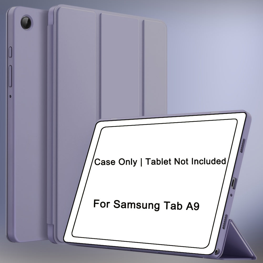 Case for Samsung Galaxy Tab A9 Plus 11-Inch 2023 (SM-X210 SM-X215), for Tab A9/A8/A7 Lite/S7/S8/S9/S10 FE, Soft Smooth Back Protective Cover, Lightweight, Scratch-Resistant, Anti-Slip, Foldable Stand, Auto Sleep/Wake Function