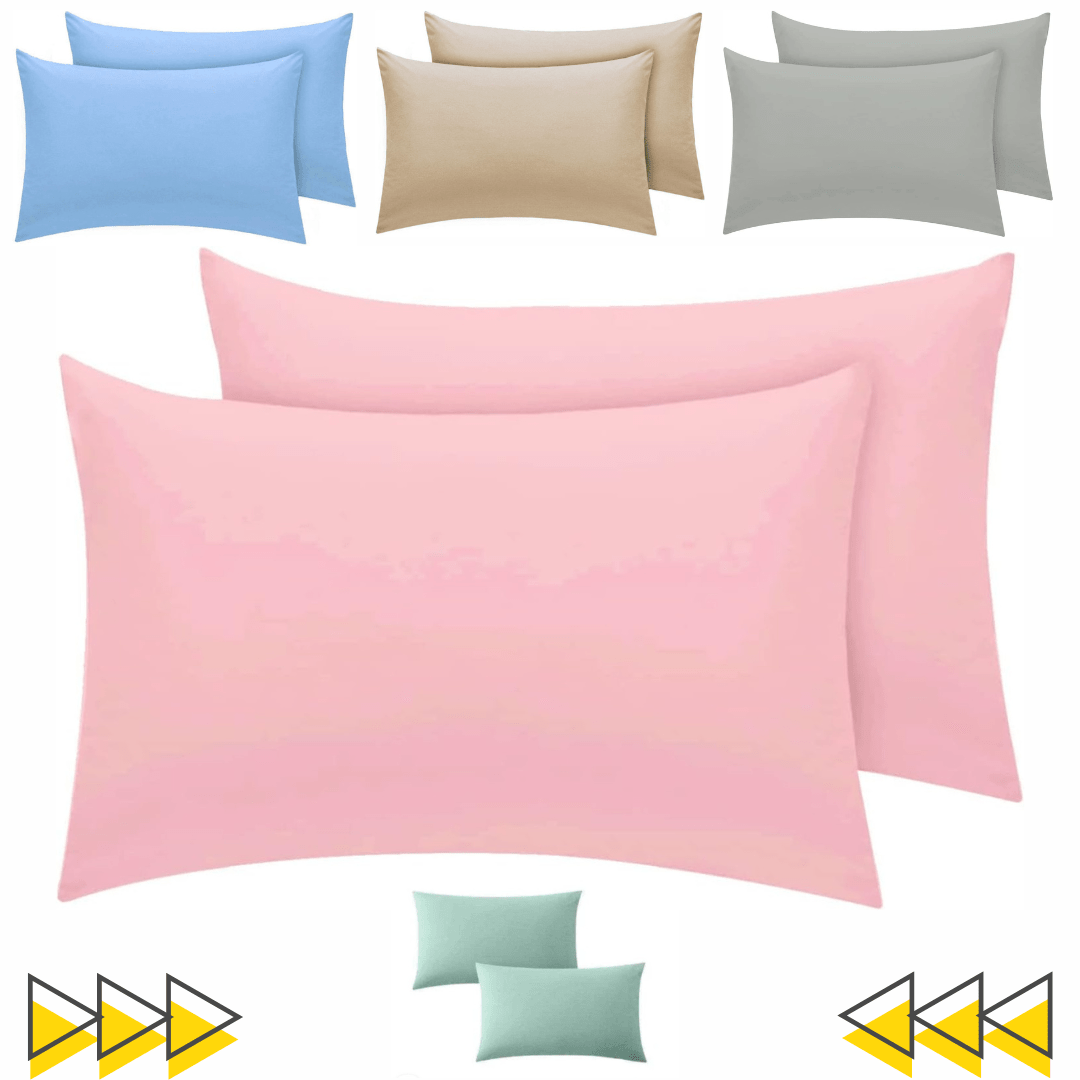 4B Pillowcases –Pack of 2 pillowcases-Available in 8 Color Options – Smooth, Durable Essentials for Stylish Bedroom & Guest Room