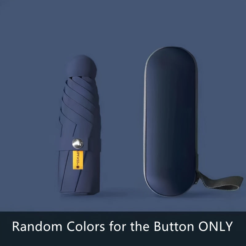 Six-Rib Capsule Pocket Umbrella – Compact, Portable, Lightweight Mini Umbrella for Men, Women & Kids, Windproof and Easy to Carry