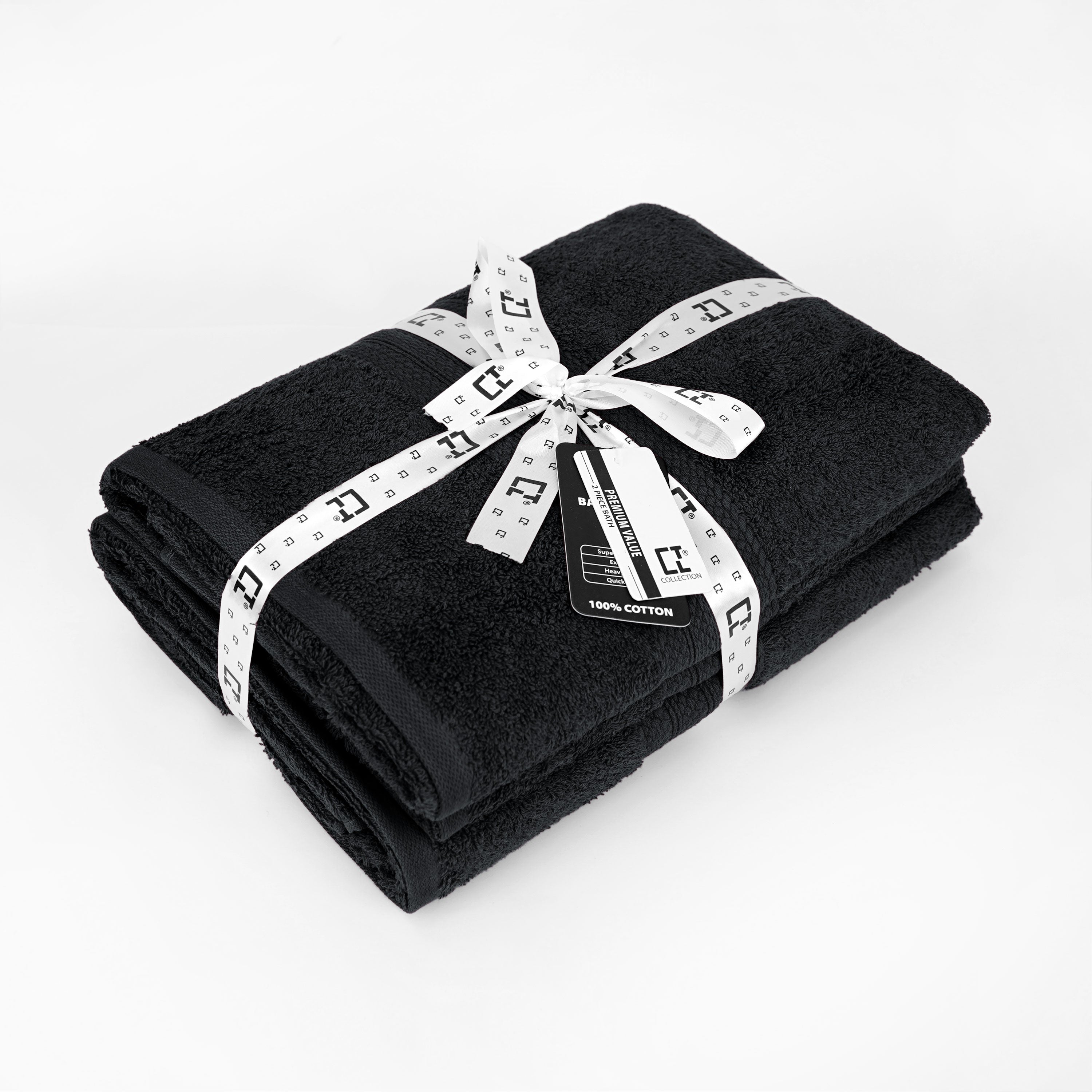 Large Bath Towel 2-Pack – 100% Cotton – Soft, Absorbent & Quick-Drying – 70x130 cm