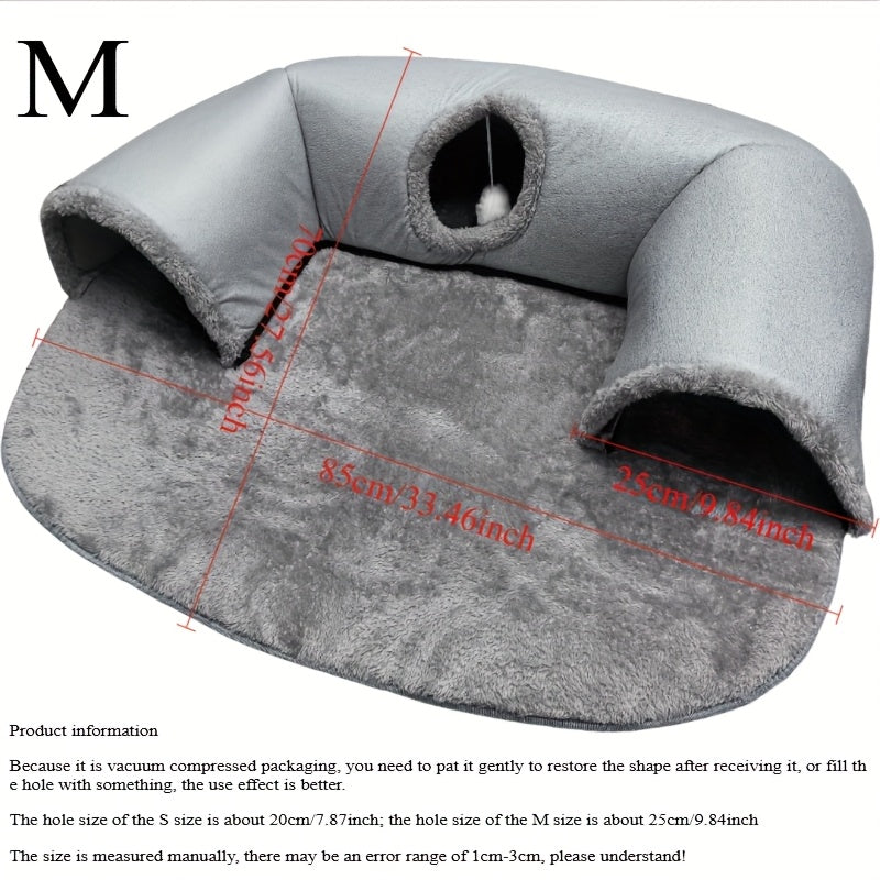 Cozy Hideout for Small Cats & Rabbits up to 8kg, Anti-Slip Bottom & Easy-Clean Design, Durable Pet Furniture