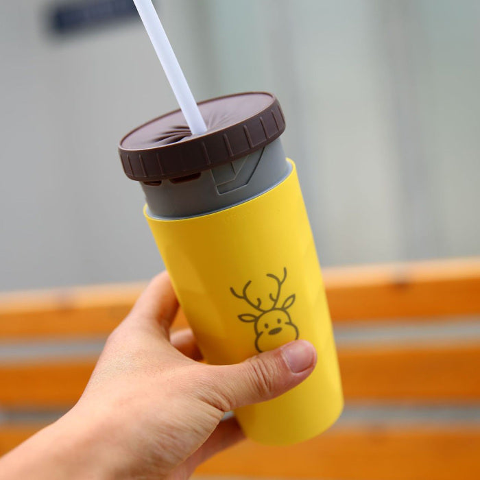 PROKTH Twizz Travel Mug: Unique Twist Leak-Proof Design, Lidless Silicone Membrane Twist Sippy Cup, 12 Ounce Double Walled Insulated Mug for Children and Students