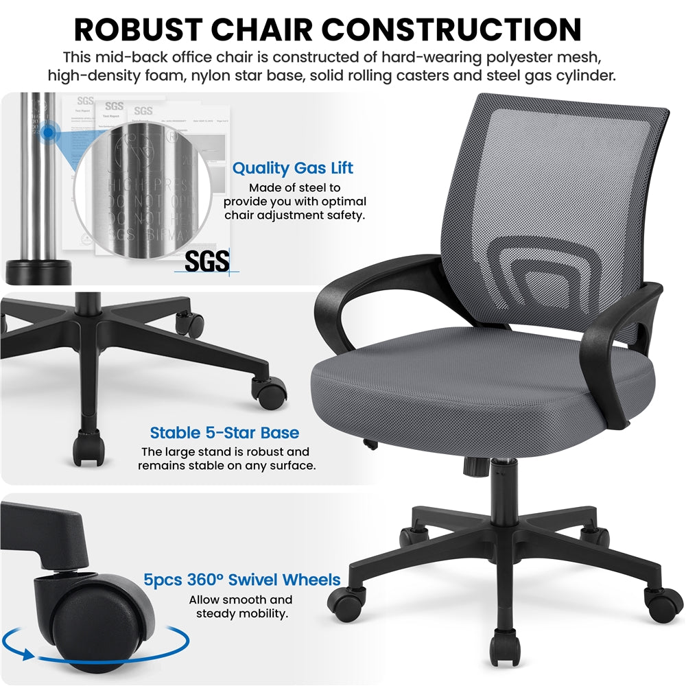Costoffs Desk Chair, Computer Chair, Executive Chair, Mesh Computer Chair, Mid-Back Desk Chair, Mid Back Office Chair, Computer Mesh Chair, Height Adjustable Computer Chair, Office Chair