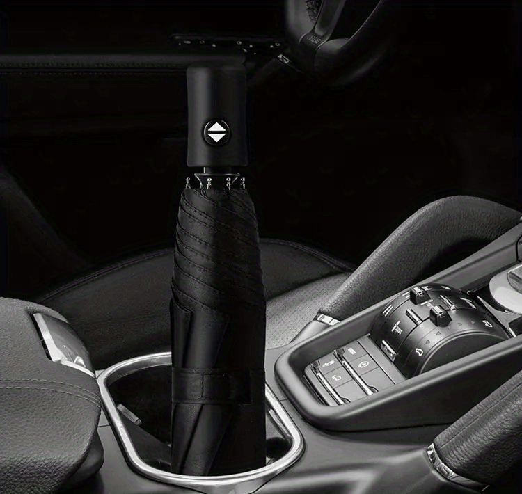 MEI QI LIN Automatic Windproof Folding Umbrella – 8-Rib Business Design, One-Hand Open, Durable Polyester & Iron Ribs, Stylish Travel & Office Umbrella with Sturdy Handle