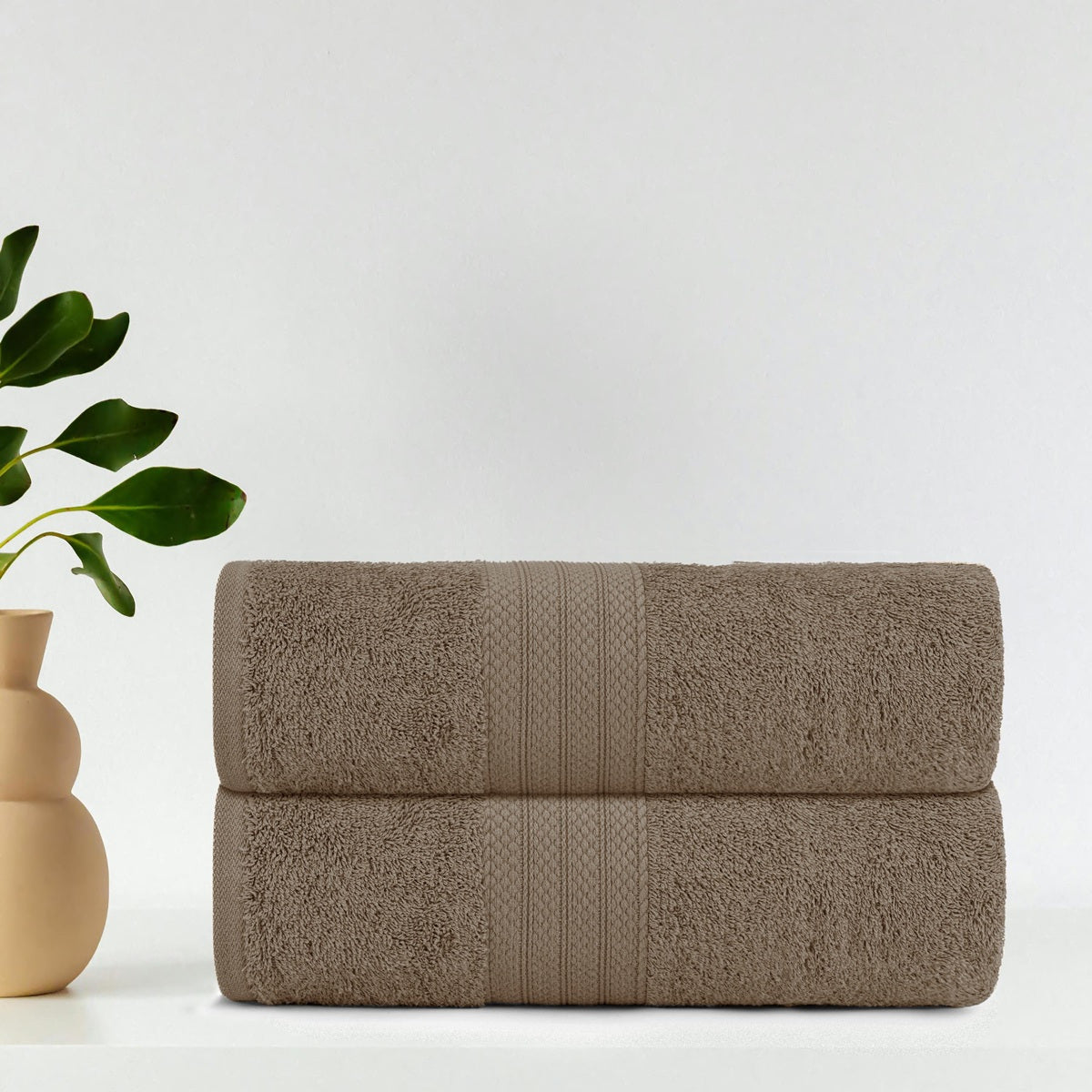 2x Premium Jumbo Bath Sheet Highly Absorbent and Quick Dry 100% Egyptian Cotton 90 X 170 Cm