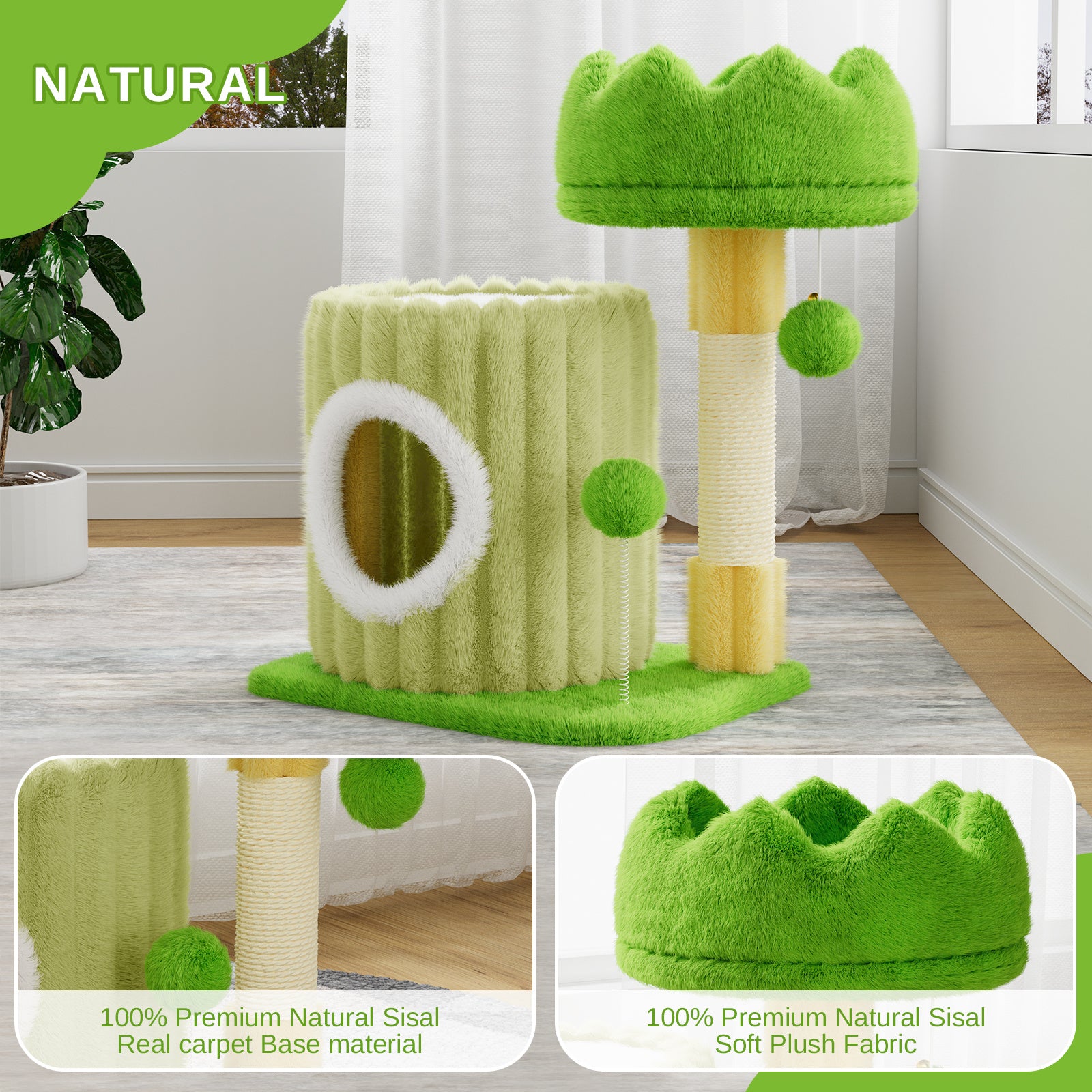 Dogat 53cm Premium Cat Tree Tower Activity Center - Spacious Large Playing House Condo for Feline Rest & Sleep - Ideal for Active Cats!