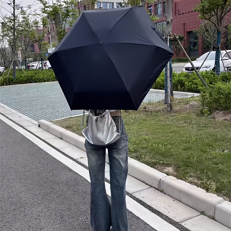 Six-Rib Capsule Pocket Umbrella – Compact, Portable, Lightweight Mini Umbrella for Men, Women & Kids, Windproof and Easy to Carry