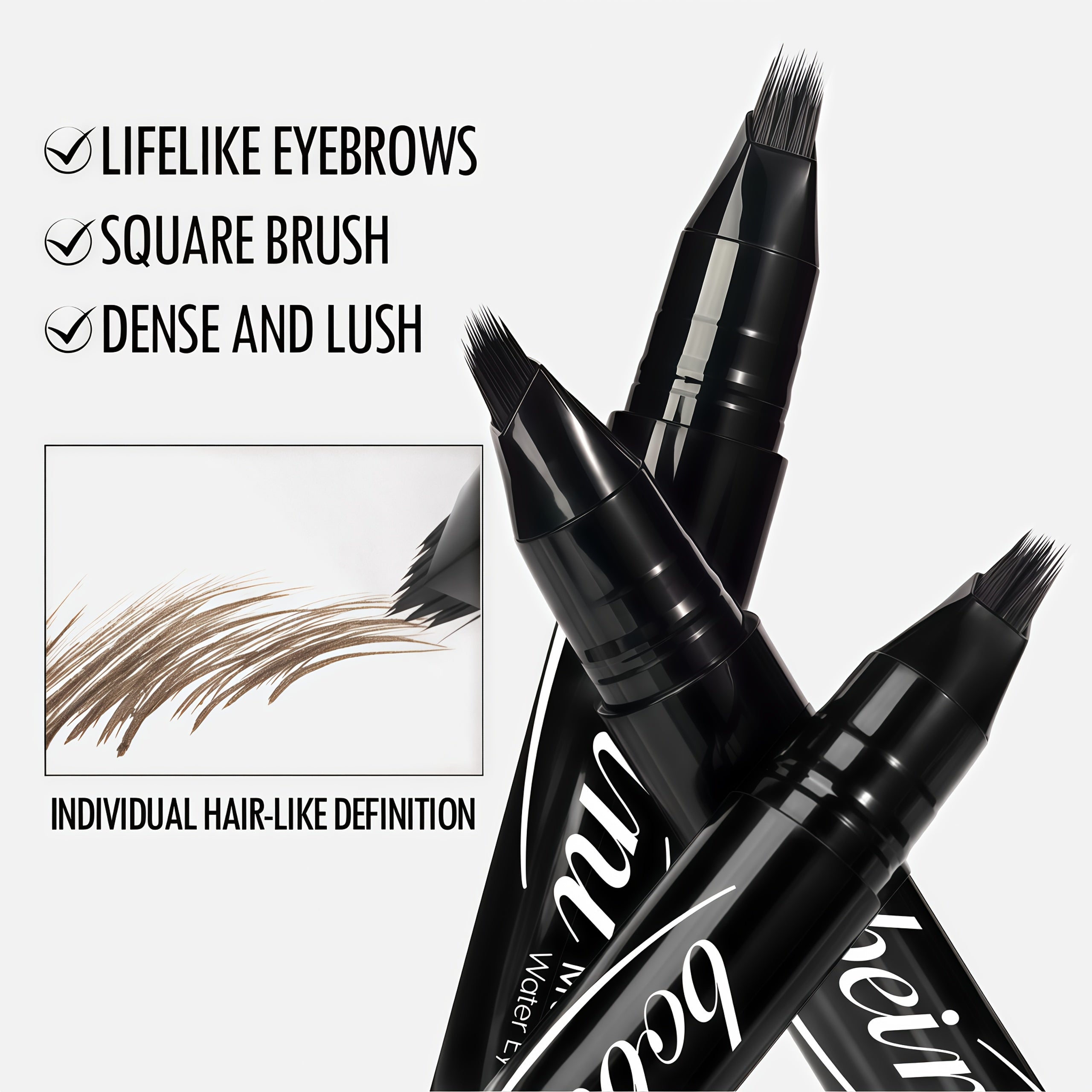 Multi-Fork Brush Design for Defined and Full Eyebrows, Waterproof and Sweat-Proof, Ideal for Halloween, Christmas, Valentine'S Day, Birthday Gifts