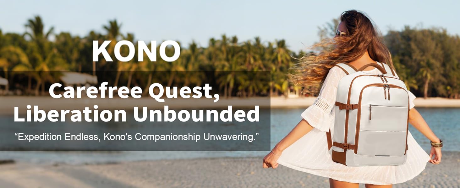 Cabin Travel Backpack 45 x 36 x 20 cm Easyjet Luggage Bag Laptop Weekend Duffel Bag 30L (Beige/Brown)