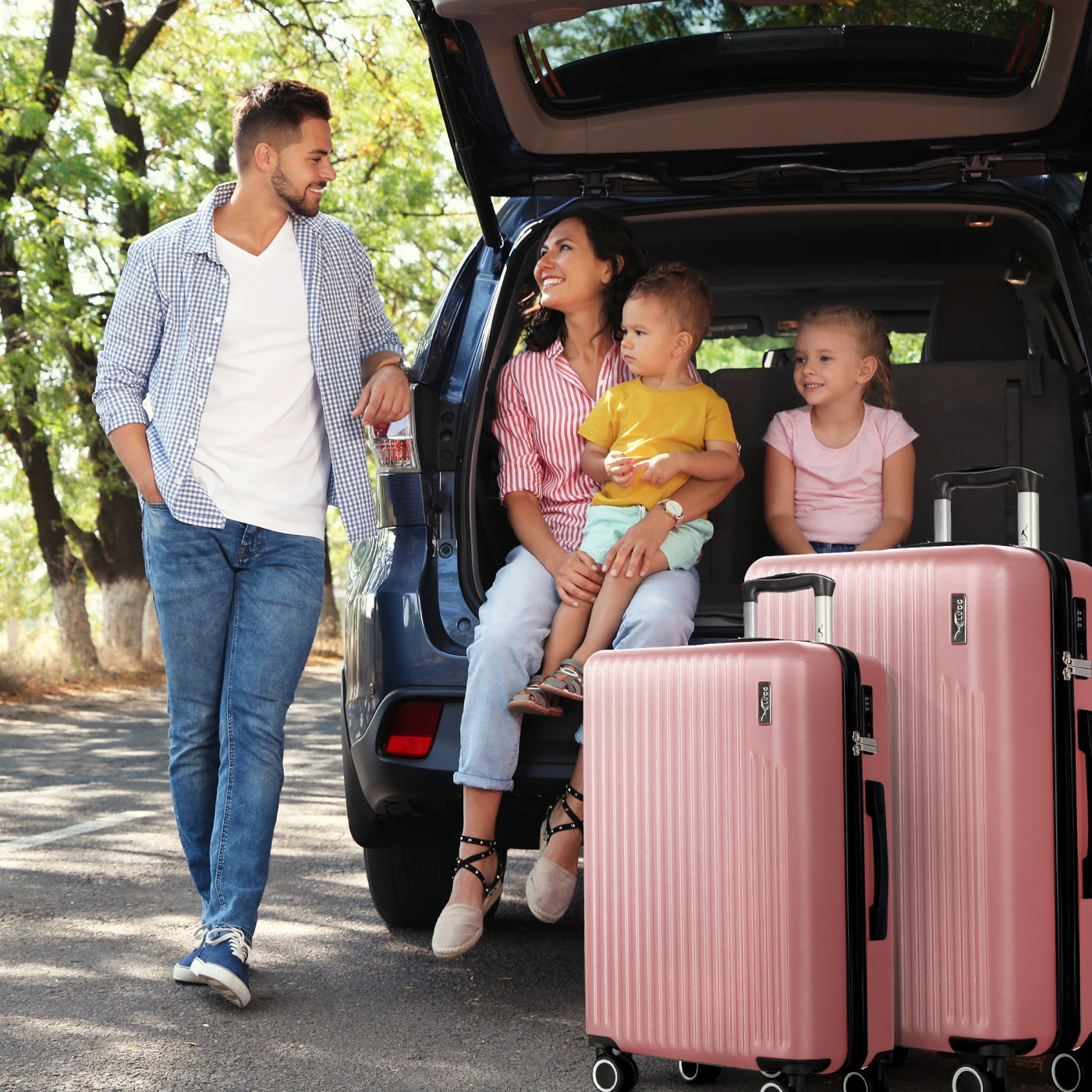 LUGG 65 x 25 x 44cm Vacay Suitcase ABS Luggage with TSA Indent Lock, Aluminium Trolley Handle, 360° Spinner Wheels, Water-Resistant & Durable Material - Airline Compatible (24inch)