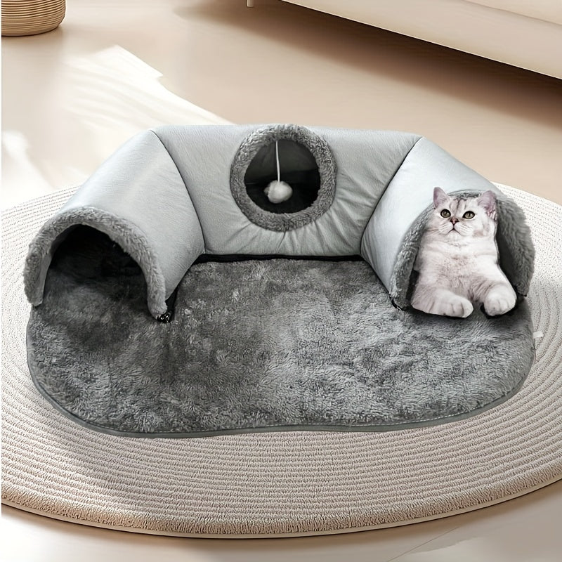 Cozy Hideout for Small Cats & Rabbits up to 8kg, Anti-Slip Bottom & Easy-Clean Design, Durable Pet Furniture