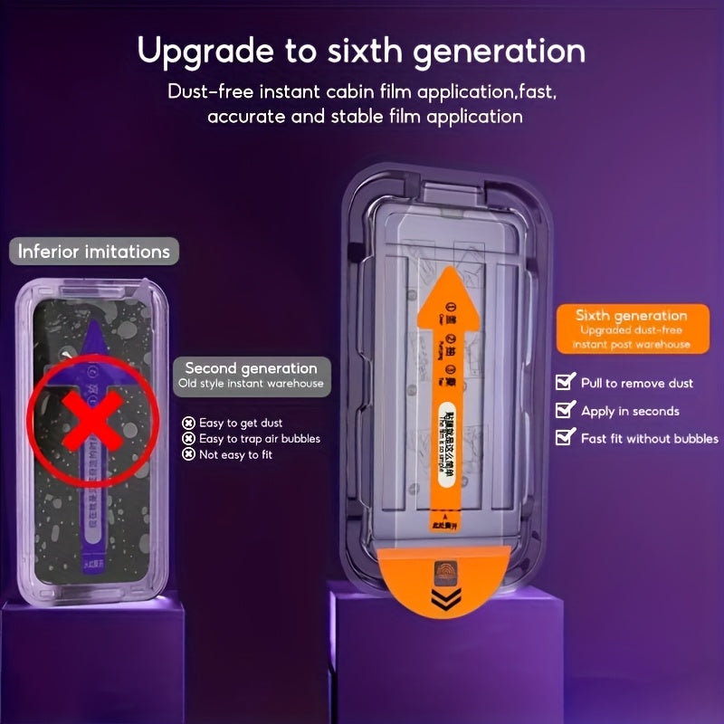 A Pack of 5 Ultra-High-Definition Tempered Glass Screen Protectors, Compatible with for Iphone 17 Pro Max/16 Pro Max/15 Pro Max/17 Air/17/16/16E/15/14/13/12/11/Plus/Mini/Xs Max/X, Easy to Apply, 9H+ Tempered Glass Film, Finge