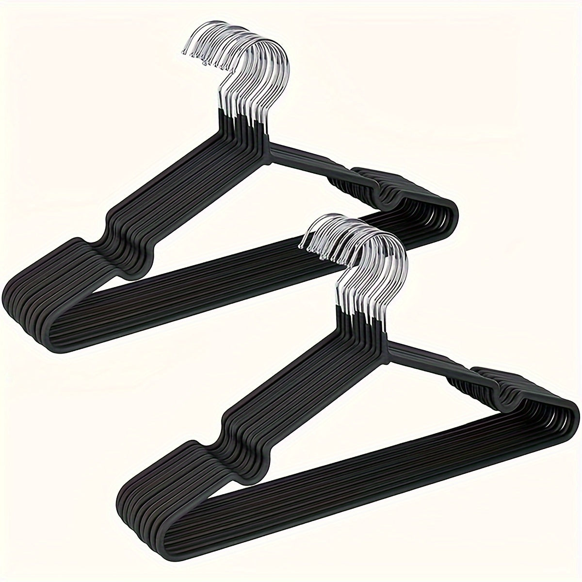 50-Pack Plastic-Coated Clothes Hangers – Durable, Waterproof, Anti-Slip Adult Wardrobe Hangers – Ideal for Daily Use, Christmas Gifts & Holiday Organizing