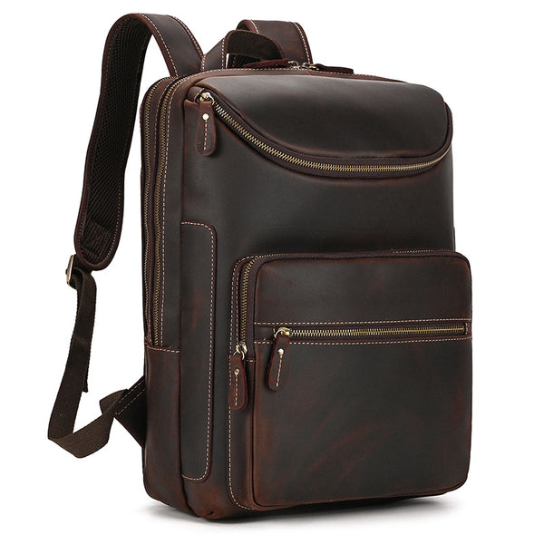 Leather Backpack Vintage Backpack Men's Cowhide