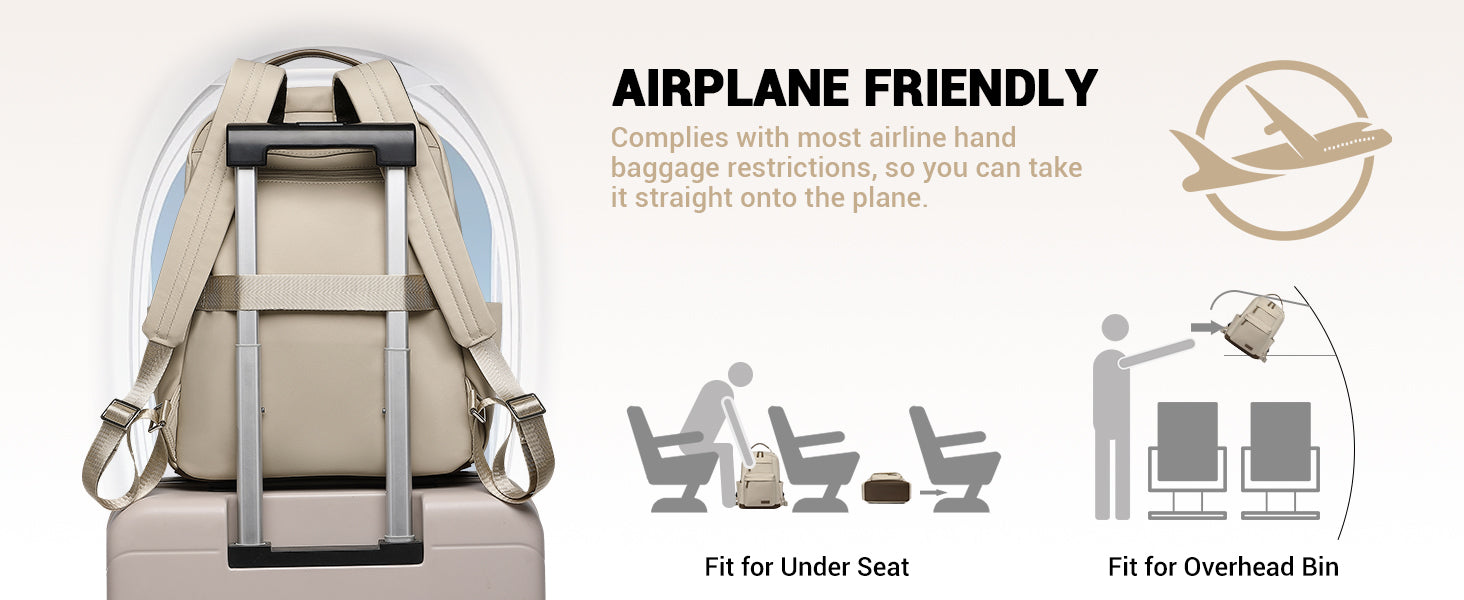 Miss Lulu Women's Anti-Theft Small Backpack - Lightweight Nylon Rucksack for Travel & Daily Use