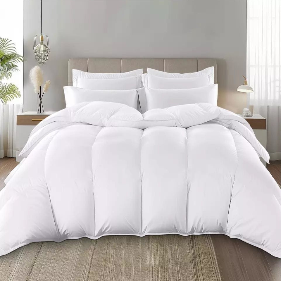 Luxury Hotel Style 1pc Duvet Quilt Insert Comforter Heavy Filling Breathable Fluffy– All Seasons Comfort – Lightweight Summer to Warm Winter – 4.5 10.5 13.5 15 Tog – Single Double Super King Bedding Size