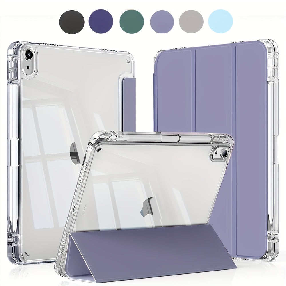 for iPad (A16) 27.94cm 2025 Smart Case with Pencil Holder - Auto Sleep/Wake, Lightweight Acrylic Hybrid Shell, Non-Slip, Scratch , with Inner Pocket and Stylish Design for Latest for iPad Models, Durable for iPad