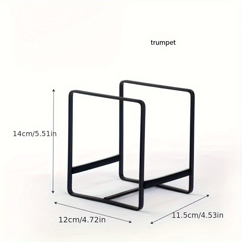 4-Piece Black Metal Dish Rack Set, Space-Saving No-Drill Mount, Durable Plate and Utensil Holder for Kitchen Organization