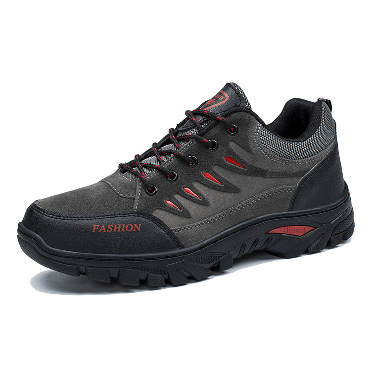 Men's Hiking Work Shoes Casual Breathable Lace-up Sneakers Outdoor Running Sports Shoes