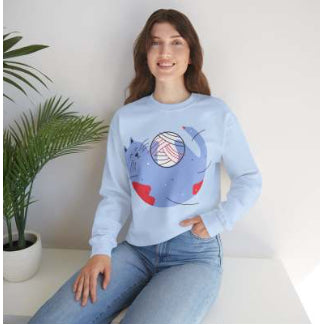 Round Neck Loose Autumn And Winter European And American Printed Sweatshirt