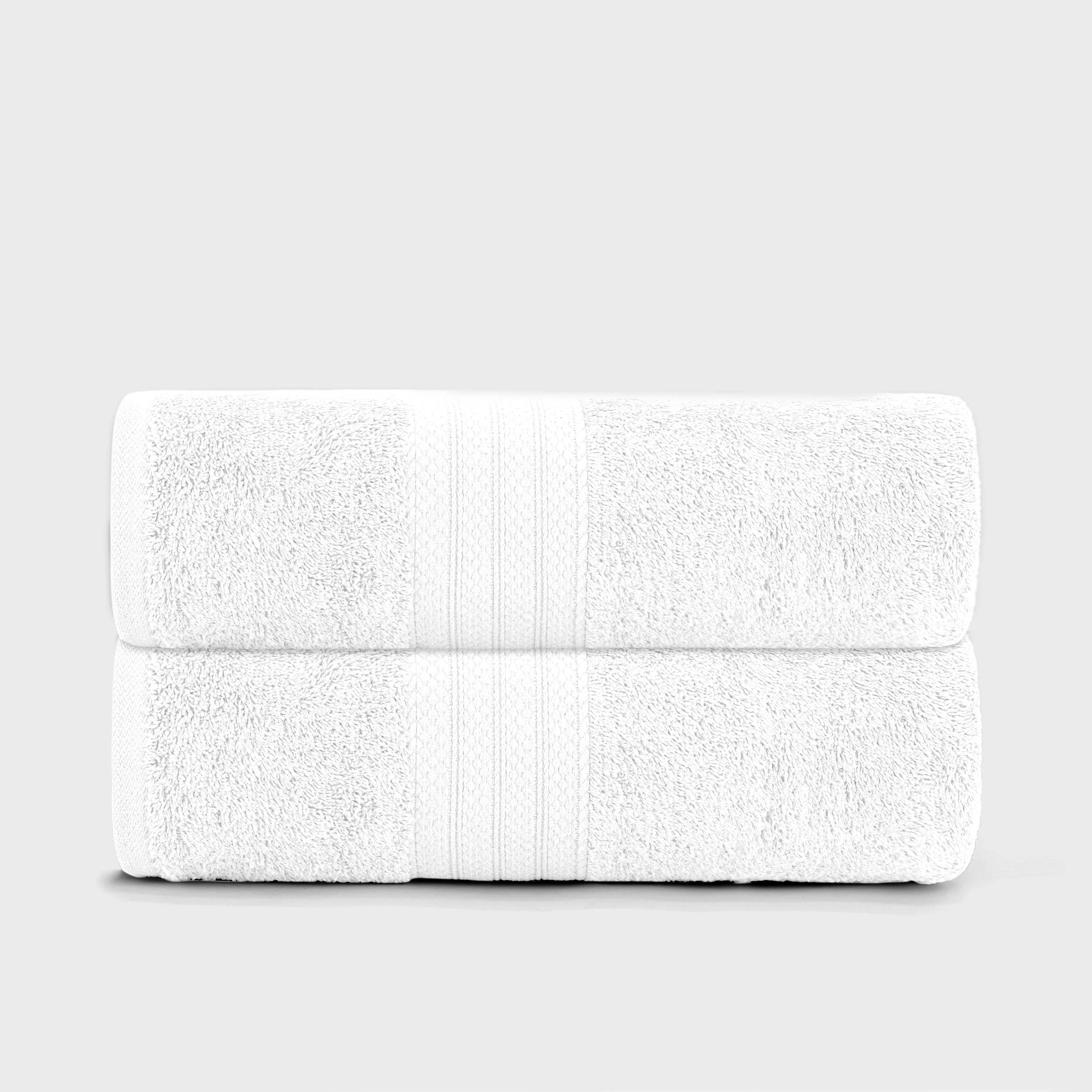 2x Premium Jumbo Bath Sheet Highly Absorbent and Quick Dry 100% Egyptian Cotton 90 X 170 Cm