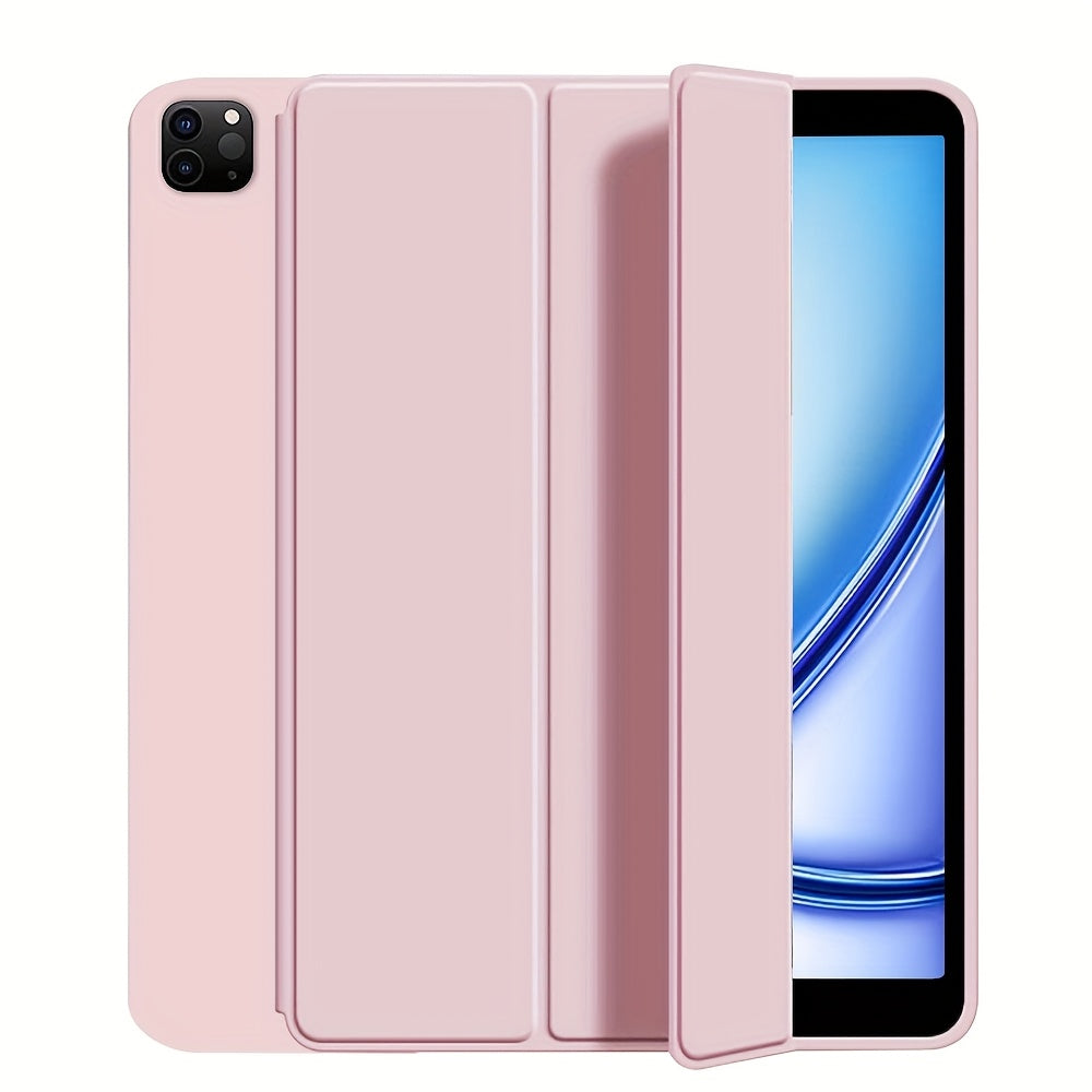 For iPad 11th Gen/10th/9th/8th/7th/6th/5th/ Air 1/2/3/Pro 9.7/10.5 Slim Tri-Fold Stand Case with Pencil Holder - Auto Sleep/Wake, Adjustable Stand, Lightweight Soft TPU Cover, Modern Travel Case For A16, Auto Sleep/wake Featu